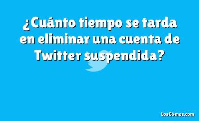 ¿Cuánto tiempo se tarda en eliminar una cuenta de Twitter suspendida?