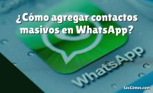 ¿Cómo agregar contactos masivos en WhatsApp?