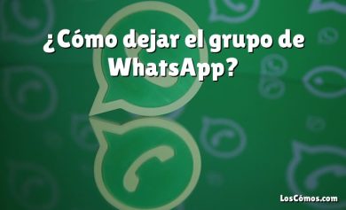 ¿Cómo dejar el grupo de WhatsApp?