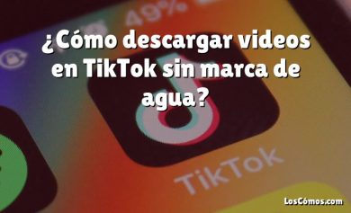 ¿Cómo descargar videos en TikTok sin marca de agua?