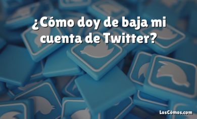 ¿Cómo doy de baja mi cuenta de Twitter?