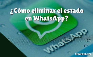 ¿Cómo eliminar el estado en WhatsApp?