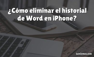 ¿Cómo eliminar el historial de Word en iPhone?