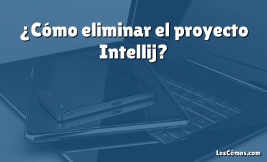 ¿Cómo eliminar el proyecto Intellij?