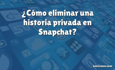 ¿Cómo eliminar una historia privada en Snapchat?