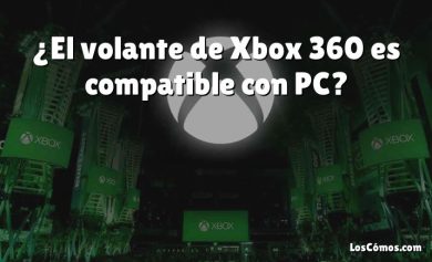 ¿El volante de Xbox 360 es compatible con PC?