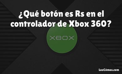 ¿Qué botón es Rs en el controlador de Xbox 360?