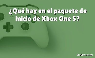 ¿Qué hay en el paquete de inicio de Xbox One S?