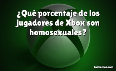 ¿Qué porcentaje de los jugadores de Xbox son homosexuales?