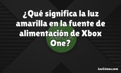 ¿Qué significa la luz amarilla en la fuente de alimentación de Xbox One?