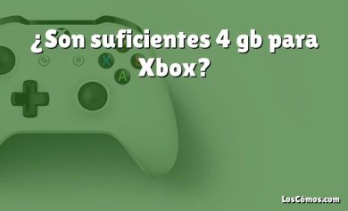 ¿Son suficientes 4 gb para Xbox?