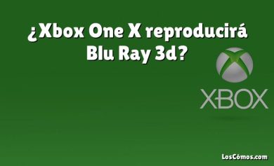 ¿Xbox One X reproducirá Blu Ray 3d?