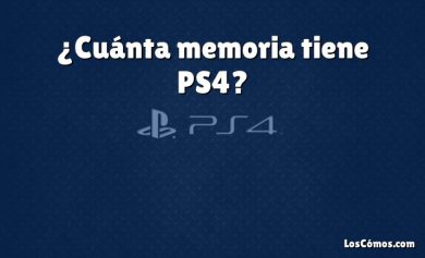 ¿Cuánta memoria tiene PS4?