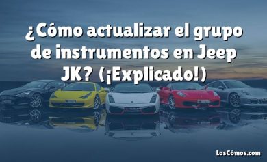 ¿Cómo actualizar el grupo de instrumentos en Jeep JK?  (¡Explicado!)