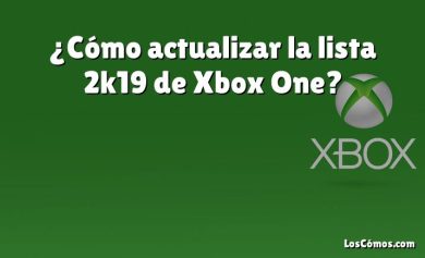 ¿Cómo actualizar la lista 2k19 de Xbox One?