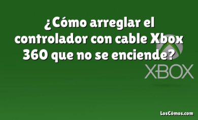 ¿Cómo arreglar el controlador con cable Xbox 360 que no se enciende?