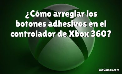 ¿Cómo arreglar los botones adhesivos en el controlador de Xbox 360?