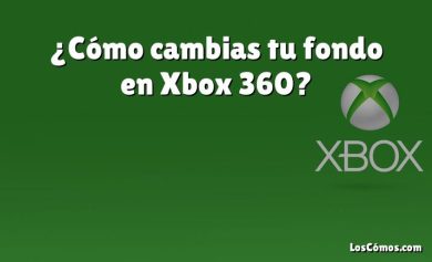 ¿Cómo cambias tu fondo en Xbox 360?