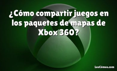 ¿Cómo compartir juegos en los paquetes de mapas de Xbox 360?