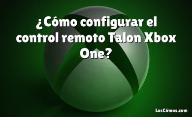¿Cómo configurar el control remoto Talon Xbox One?