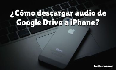 ¿Cómo descargar audio de Google Drive a iPhone?