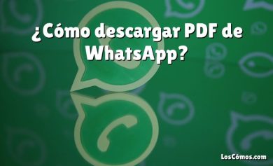 ¿Cómo descargar PDF de WhatsApp?