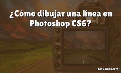 ¿Cómo dibujar una línea en Photoshop CS6?
