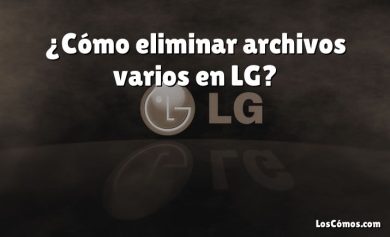 ¿Cómo eliminar archivos varios en LG?