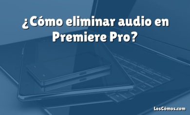 ¿Cómo eliminar audio en Premiere Pro?