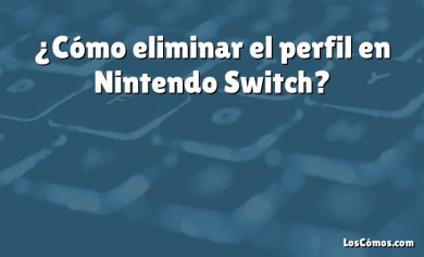 ¿Cómo eliminar el perfil en Nintendo Switch?