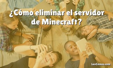 ¿Cómo eliminar el servidor de Minecraft?