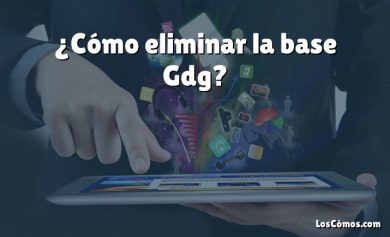 ¿Cómo eliminar la base Gdg?