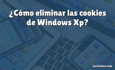 ¿Cómo eliminar las cookies de Windows Xp?