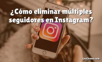 ¿Cómo eliminar múltiples seguidores en Instagram?