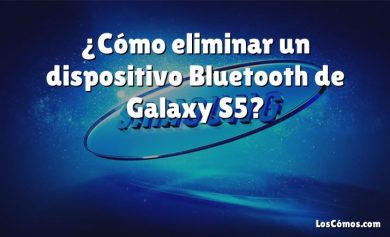 ¿Cómo eliminar un dispositivo Bluetooth de Galaxy S5?