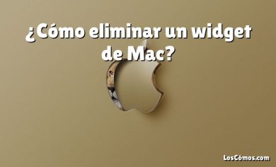 ¿Cómo eliminar un widget de Mac?
