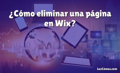 ¿Cómo eliminar una página en Wix?