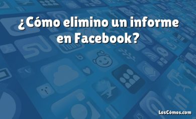 ¿Cómo elimino un informe en Facebook?