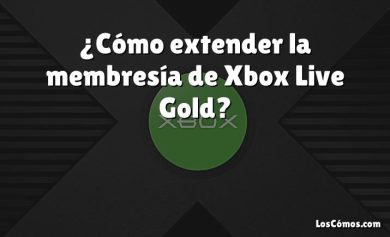 ¿Cómo extender la membresía de Xbox Live Gold?