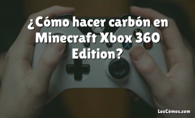 ¿Cómo hacer carbón en Minecraft Xbox 360 Edition?