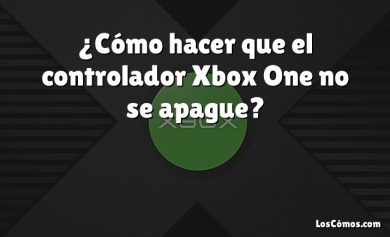 ¿Cómo hacer que el controlador Xbox One no se apague?