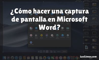 ¿Cómo hacer una captura de pantalla en Microsoft Word?