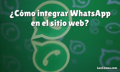 ¿Cómo integrar WhatsApp en el sitio web?