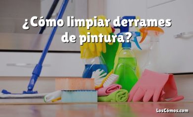 ¿Cómo limpiar derrames de pintura?