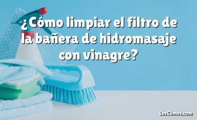 ¿Cómo limpiar el filtro de la bañera de hidromasaje con vinagre?