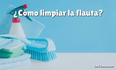 ¿Cómo limpiar la flauta?