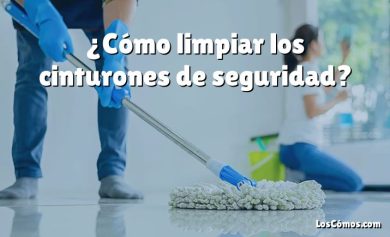 ¿Cómo limpiar los cinturones de seguridad?