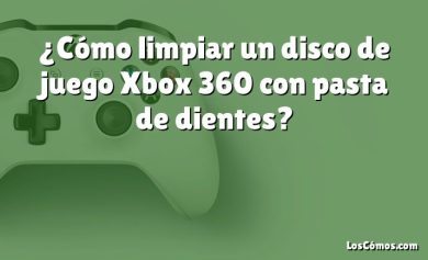 ¿Cómo limpiar un disco de juego Xbox 360 con pasta de dientes?