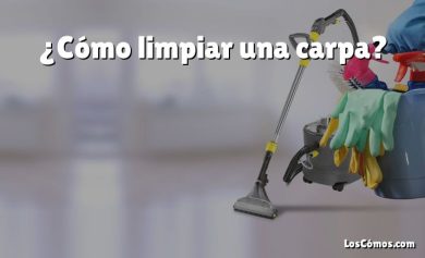 ¿Cómo limpiar una carpa?