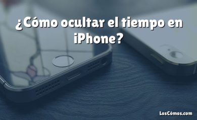 ¿Cómo ocultar el tiempo en iPhone?